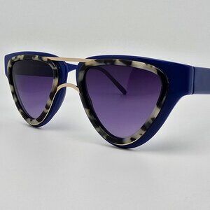 Smoke x Mirrors Sodapop V Blue Gold Frame Grey Gradient Lens Aviator Sunglasses